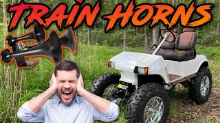 How To Install TRAIN HORNS on a Golf Cart  No Air Tank Needed  LOUD [upl. by Christos]