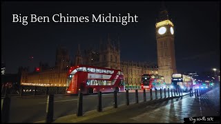 Big Ben Chimes Midnight｜Iconic London Landmark at Night｜4K [upl. by Yursa]