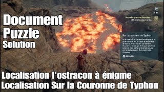 Assassins Creed Odyssey  Document  Sur la Couronne de Typhon  Localisation amp Solution [upl. by Archy21]