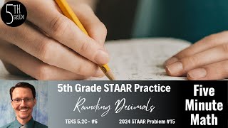 5th Grade STAAR Practice Rounding Decimals 52C  6 [upl. by Lidda]