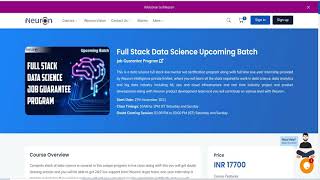 iNeuron Full Stack Data Science Course With Job Guarantee [upl. by Mercer]