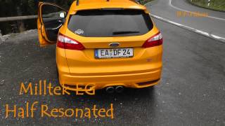 Ford Focus St Mk3 Milltek CatBack Resonated  Half Resonated [upl. by Rakso]