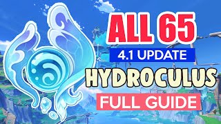 How to GET ALL 65 HYDROCULUS FONTAINE 41 UPDATE  COMPLETE GUIDE FULL TUTORIAL  Genshin Impact [upl. by Ludlow826]