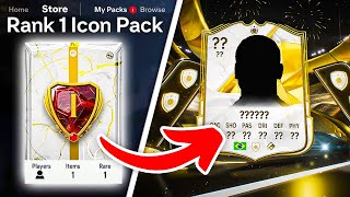 INSANE RANK 1 ICON PACK 😳 FC 25 Ultimate Team [upl. by Zildjian]