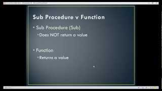 What is a Sub Procedure  Visual Basic Net Sub Procedures Explained [upl. by Ocnarfnaig]