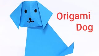 How to make paper origami Dog easy kids origami [upl. by Trin537]