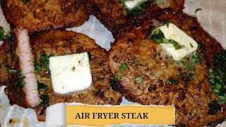 AIR FRYER STEAK  JUICY TENDER RIBEYE STEAK [upl. by Yerocaj823]