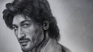 Easy sketch of action hero vidyut jamwal💪💪⚡⚡⚡No cutsketch india bollywood vidyutjammwal [upl. by Jane]