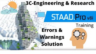 Staad Pro Error amp Warning 3 Error for Support [upl. by Sikata]