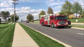 Olathe KS FD Truck 52 Squad 52 and Battalion Chief 52 Responding 42523 1608hrs [upl. by Durrett371]