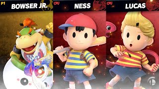 Super Smash Bros Ultimate  Bowser Jr vs Ness amp Lucas [upl. by Vasili861]