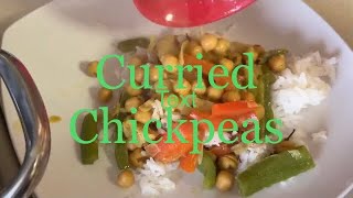 Easy 15 Minute Curried Chickpeas Recipe  Vegan [upl. by Diraj]