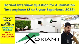 Xoriant Interview Question for Automation Test engineer 2 to 8 year Experience 2022 [upl. by Towne269]