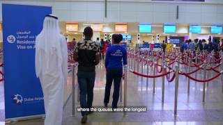 Express passport control with Smart Gates at DXB [upl. by Tfat839]