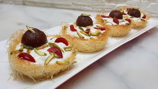 Mini Kunafa Cups with Gulab Jamun Recipe [upl. by Vlada]