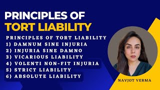 Principles of tort liability  Damnum sine injuria  Injuria sine damno vicarious liability [upl. by Rosenberger]