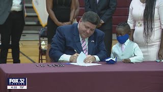 Pritzker signs new Illinois law banning hair discrimination in schools [upl. by Amado]