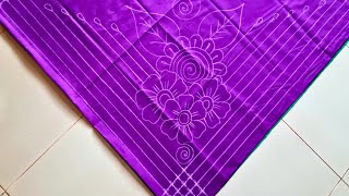 New Simple Nakshi kantha Tutorialnokshi katha designnakshi katha art [upl. by Schulz]