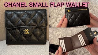 CHANEL Small Flap Wallet UNBOXING  WHAT FITS INSIDE [upl. by Aicilyt]