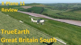 ORBX FTX TrueEarth Great Britain South vs Default  Real VFR navigation  XPlane 11 review [upl. by Drandell]