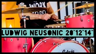 Ludwig Neusonic Drumset 20“12“14“ in Coral Red [upl. by Saile427]