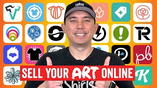 20 SITES TO MAKE MONEY ONLINE with Your Art [upl. by Bluhm]