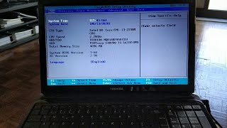 Toshiba Satellite L750  How to access Boot Menu and BIOS setup [upl. by Bonns]