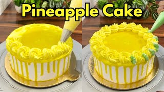 Pineapple Cake Decoration  Pineapple Flavour Cake [upl. by Inasah]