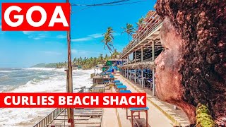 Curlies Beach Shack  Anjuna  Goa  2021  Goa Vlog  Bar amp Restaurant  Anjuna Beach [upl. by Ardnusal17]