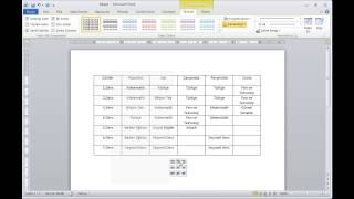 Word ile tablo kullanarak ders programı yapma [upl. by Anitsyrhk]