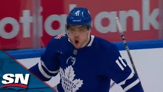 Maple Leafs Matthew Knies Sets Up Max Domi Goal To Complete Gordie Howe Hat Trick [upl. by Rollins]