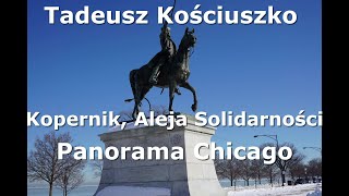 Kościuszko Kopernik Aleja Solidarności i panorama Chicago zimą [upl. by Stambaugh]