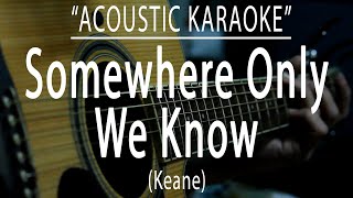 Somewhere only we know  Keane Acoustic karaoke [upl. by Oram]