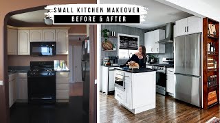 DIY SMALL KITCHEN MAKEOVER FROM START TO FINISH [upl. by Devol]