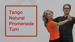 How To Dance Tango Basic  Natural Promenade Turn [upl. by Brightman]