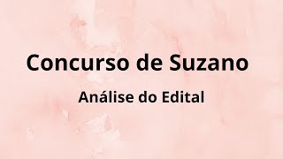 Concurso de Suzano Análise do Edital [upl. by Les]