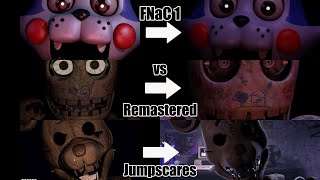 FNaC 1 vs FNaC 1 Remastered All Jumpscares 4K [upl. by Eibber383]