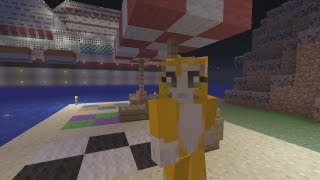 Minecraft Xbox  Air Ship Battle Royal  Squid amp Stampy Vs Choo Choo amp Chache [upl. by Elohcan]