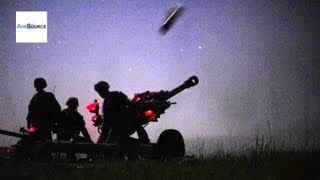 M119A2 105mm Howitzer Artillery Night Firing [upl. by Dara]