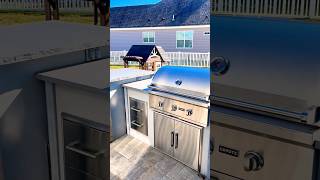 Modern Concrete Outdoor Kitchen –ULTIMATE al fresco style 🏡🔥 [upl. by Teri]