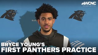 Bryce Young sets the tone at first practice as a Carolina Panther [upl. by Kreager]