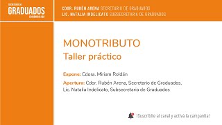 Monotributo Taller Práctico  Económicas UBA [upl. by Erehpotsirhc64]