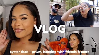 VLOG Oyster Date Hanging With Friends GRWM BOB  Glam amp more  Arnellarmon [upl. by Ikairik]