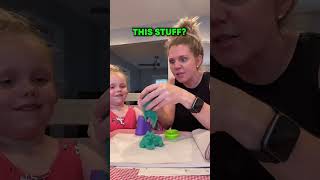 Mom and Daughter Try Kinetic Sand for the First Time😳 [upl. by Nnyletak]