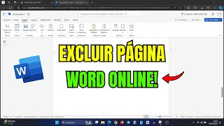 COMO EXCLUIR PÁGINA NO WORD ONLINE [upl. by Natek267]