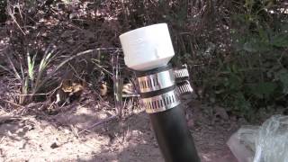 How to Connect Poly Flexible Pipe to PVC Irrigation Water Sprinkler [upl. by Karylin585]