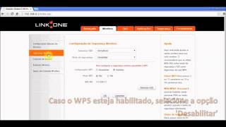 Habilitando Senha Wireless LinkOne Roteadores Wireless N 150 N 300 N 450 [upl. by Dunlavy]