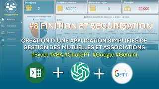 Partie 8 Finalisation Mon association Excel VBA New [upl. by Yemaj]