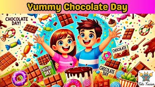 🍫 Yummy Chocolate Day Song  Lets Celebrate Together  Nursery Rhymes amp Kids Song  kids poem [upl. by Akemor15]