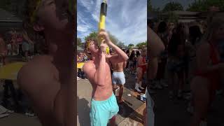 Taking shotgunning a beer to a new level party summer beer [upl. by Nodab]